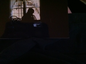 My mom in silhouette 